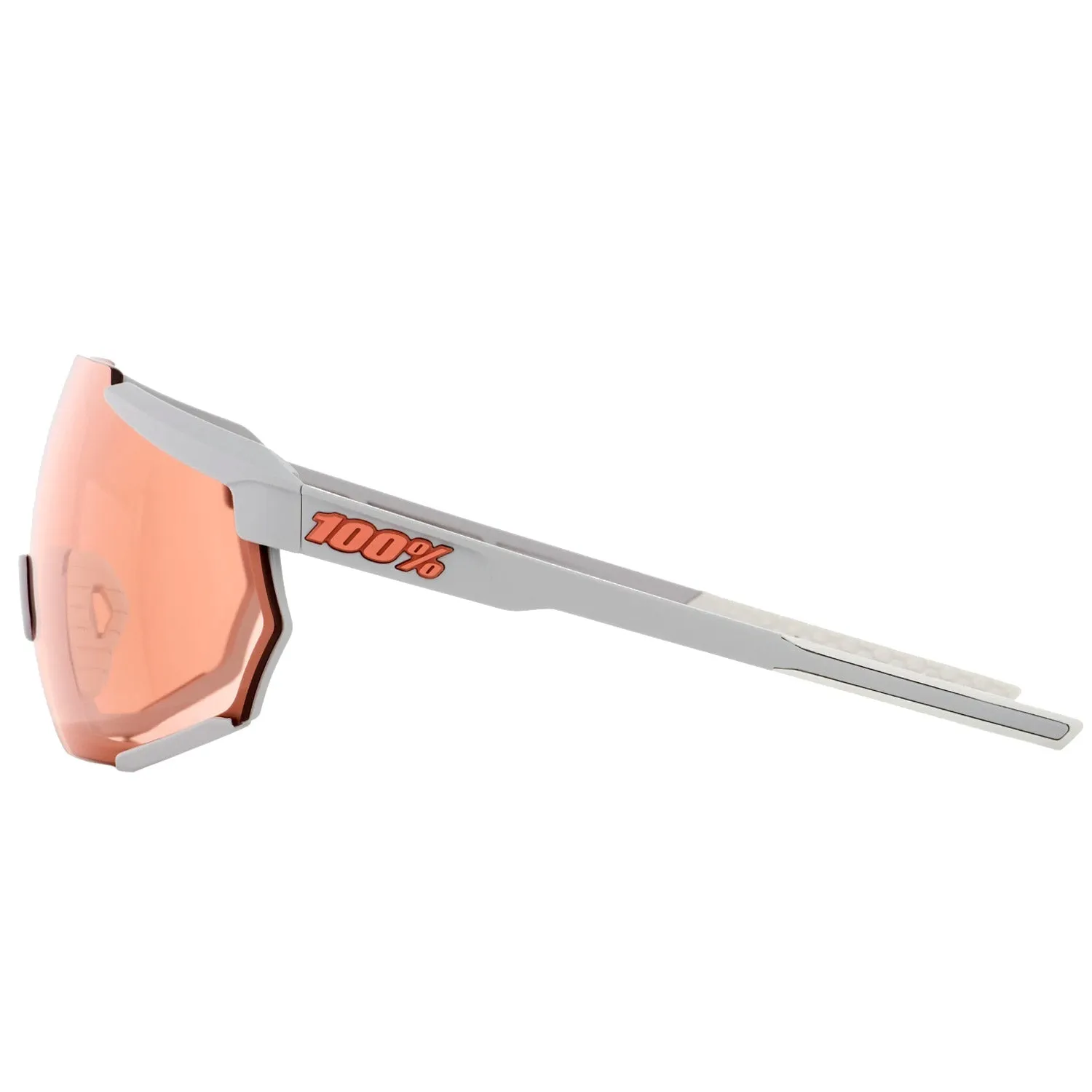 100% Racetrap glasses - Stone Grey HiPER Coral