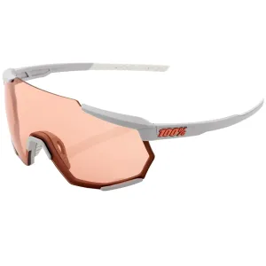 100% Racetrap glasses - Stone Grey HiPER Coral