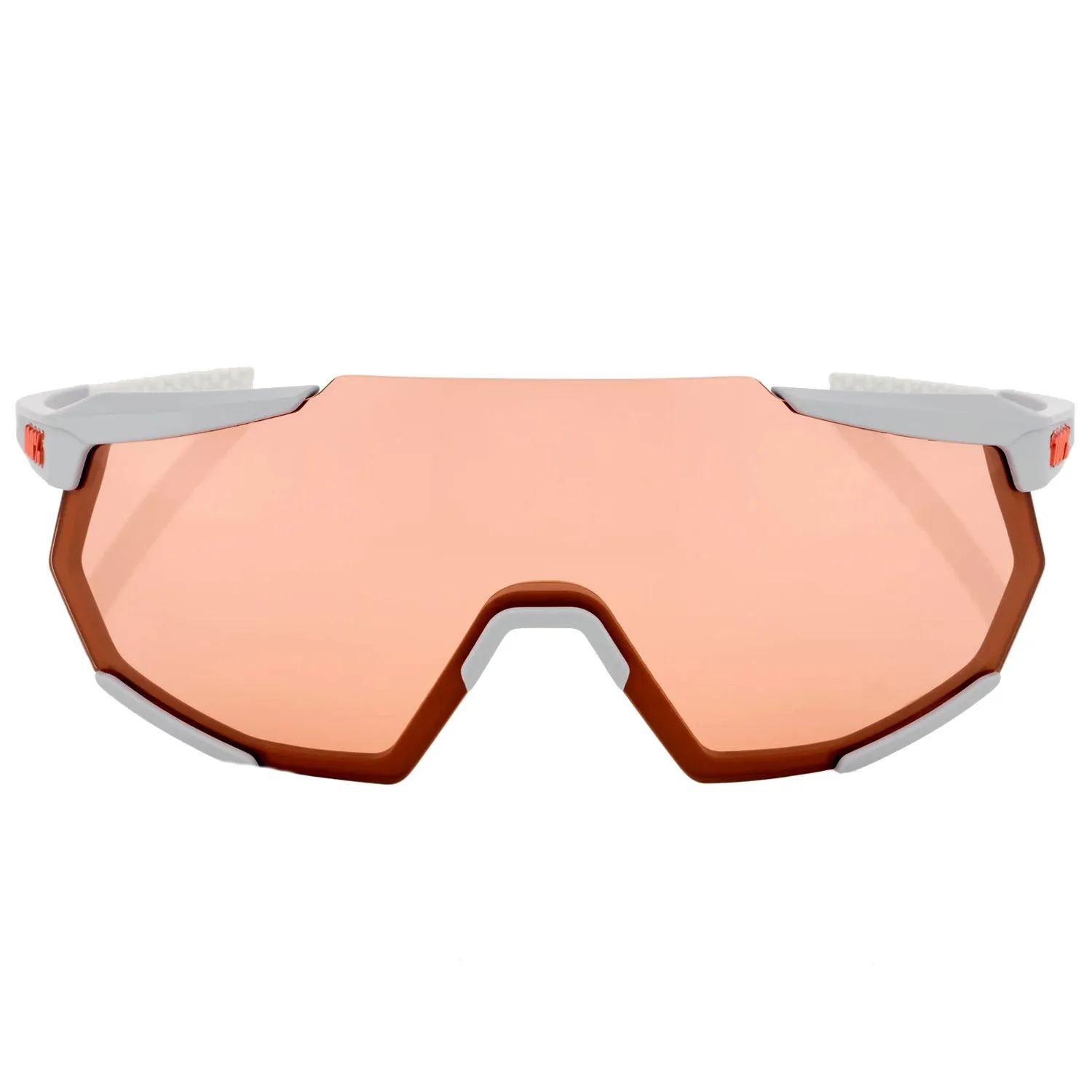 100% Racetrap glasses - Stone Grey HiPER Coral