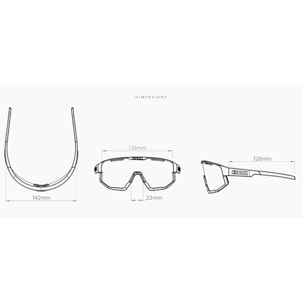 Bliz Fusion sunglasses - Matte White Red