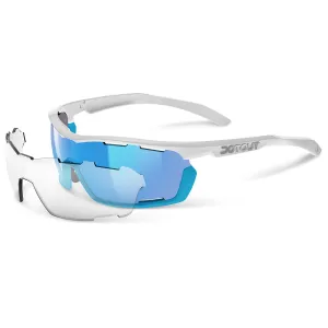 DotOut Rim Interchange Sunglasses - White Shiny Multilaser Blue