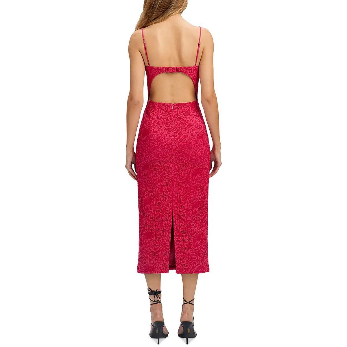 Ivanna Womens Lace Open Back Cocktail And Party Dress