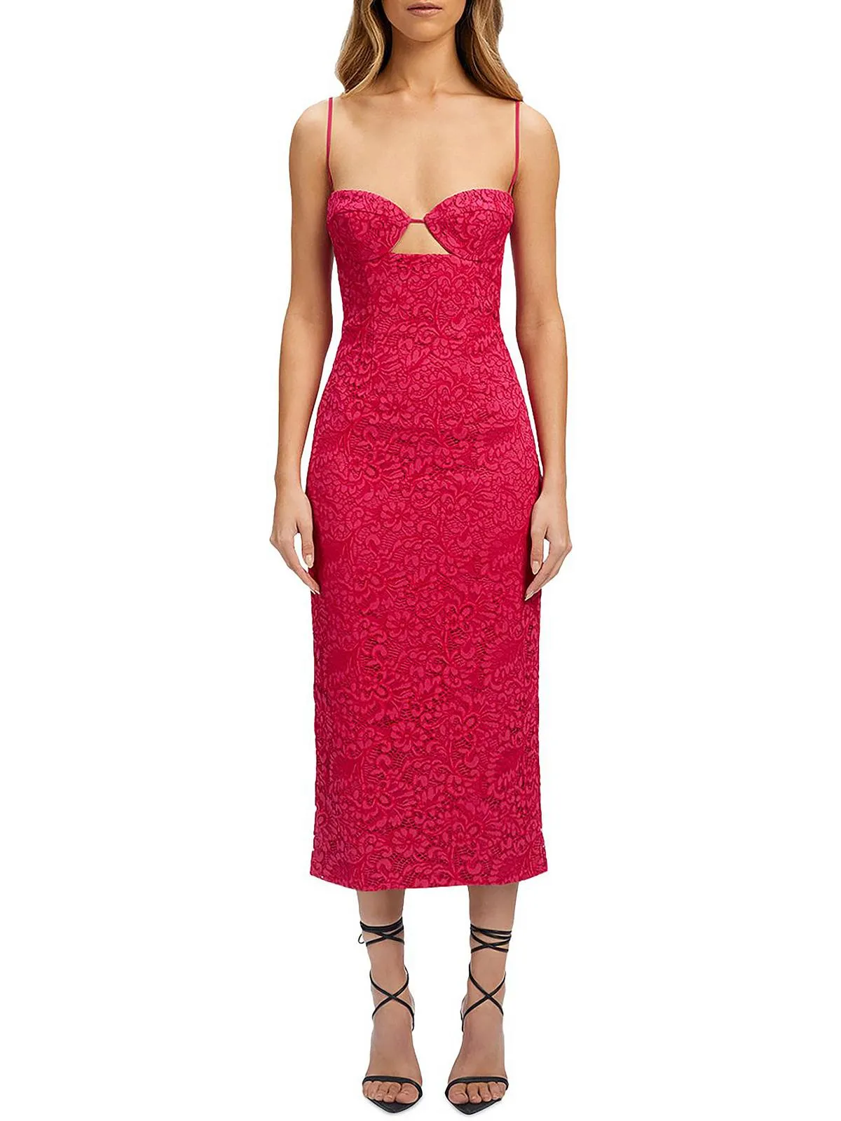Ivanna Womens Lace Open Back Cocktail And Party Dress