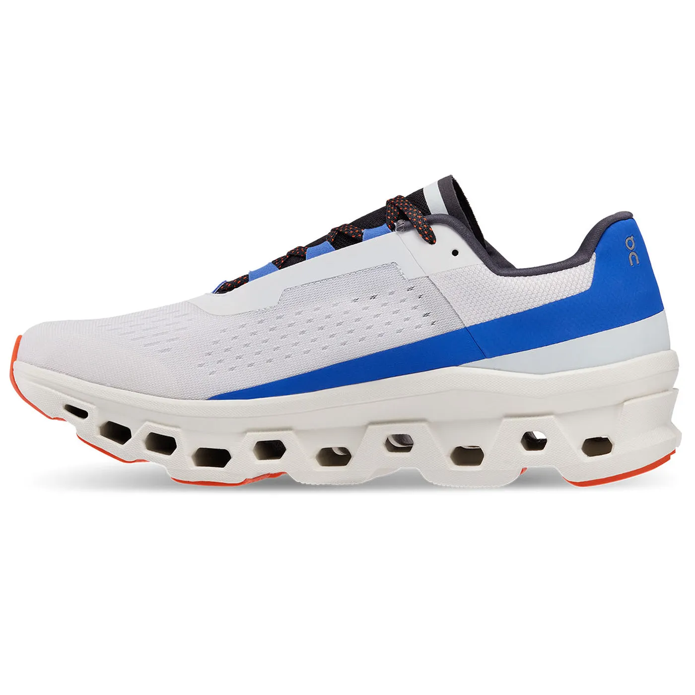 On Cloudmonster shoes - White blue