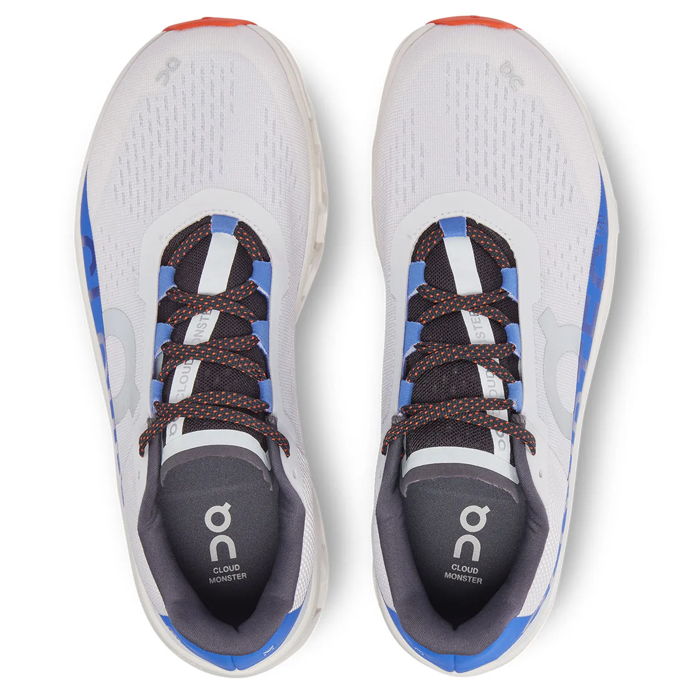 On Cloudmonster shoes - White blue