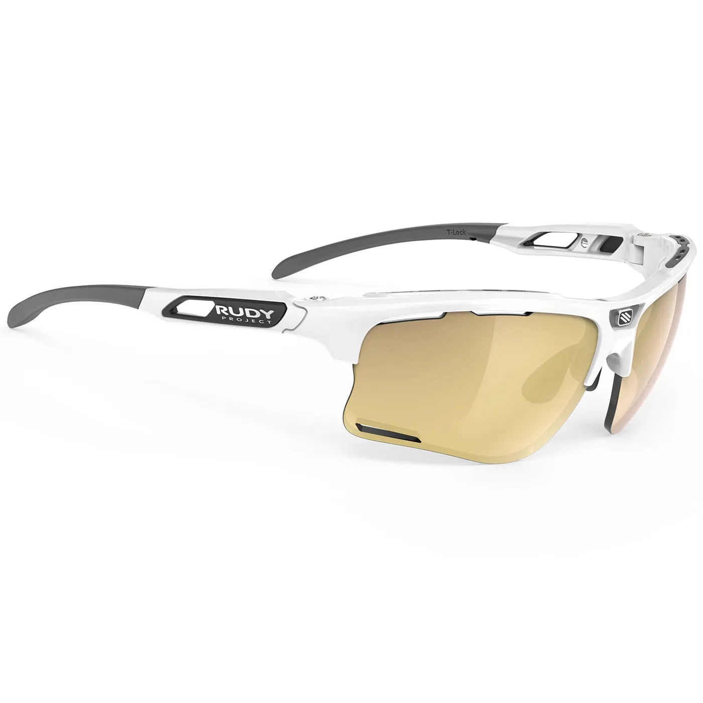 Rudy Keyblade sunglasses - White Gloss Multilaser Gold