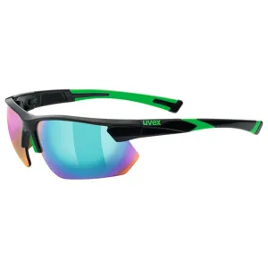 Uvex Sportstyle 221 sunglasses - Black green mirror green