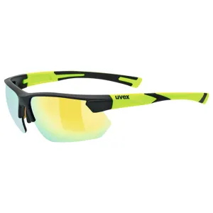 Uvex Sportstyle 221 sunglasses - Black yellow mirror yellow