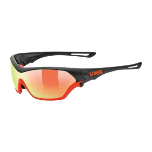 Uvex Sportstyle 705 glasses - Black orange PC mirror orange