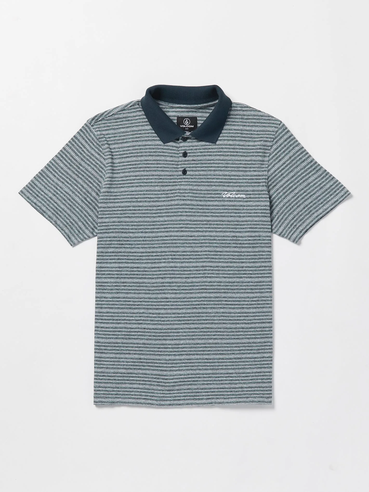 Volcom Static Stone Polo Men's Short Sleeve Shirt Navy Volcom