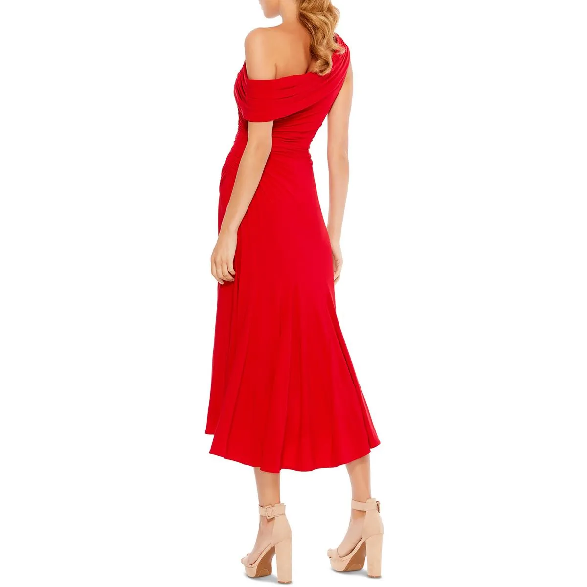 Womens Asymmetric Long Cocktail and Party Dress