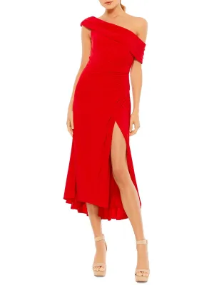 Womens Asymmetric Long Cocktail and Party Dress