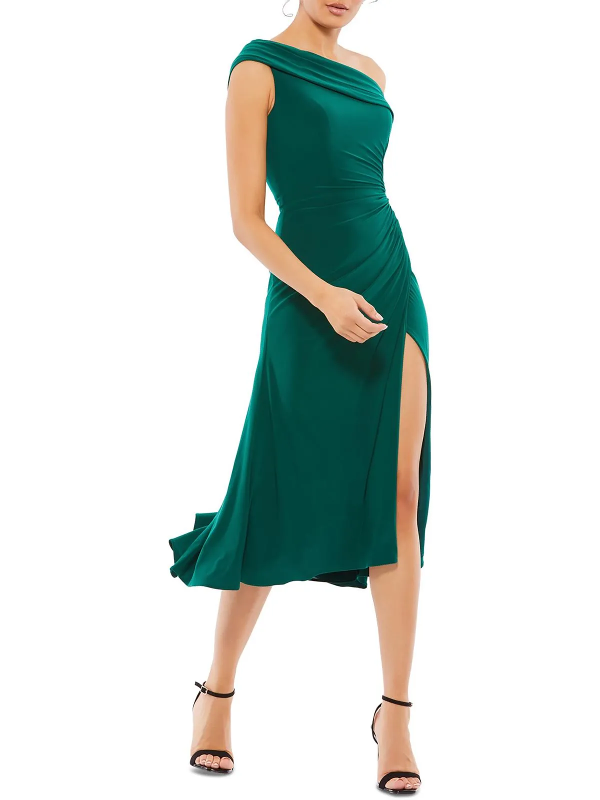 Womens Asymmetric Long Cocktail and Party Dress